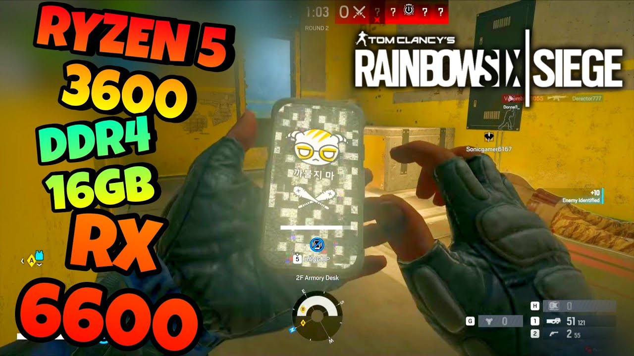 Rainbow Six® Siege RX 6600 RYZEN 5 3600 DDR4 16GB GAME TEST in 1440p ...