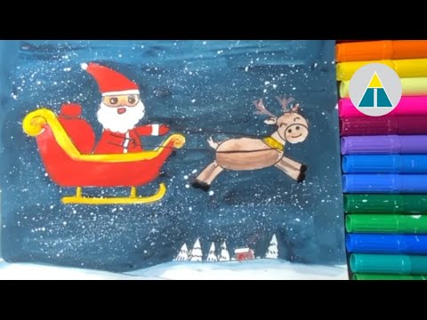 Vẽ ông già Noel cưỡi tuần lộc đi tặng quà YouTube