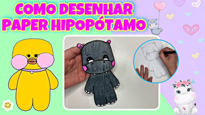 COMO DESENHAR UM PAPER DUCK  Pato de papel famoso do TikTok 