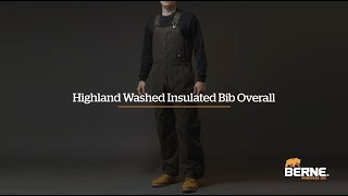 Berne Highland Washed Insulated Bib Overall