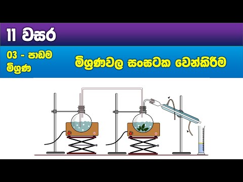 O/L Science Sinhala | Grade11 Science Unit 03 Part 03 | මිශ්‍රණවල සංඝටක වෙන් කිරීම , ආසවනය