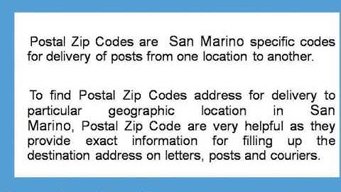 About San Marino Postal Zip Code Finder