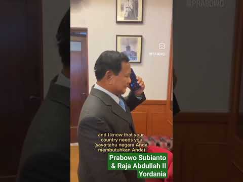 Yang Mulia Raja Abdullah II Dari Yordania : Selamat Prabowo #shortvideo