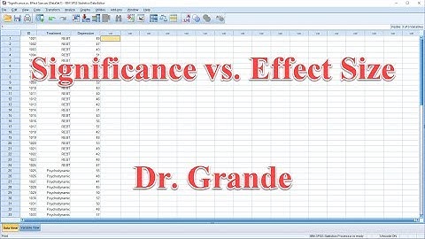 Significance vs. Effect Size for One Way ANOVA using SPSS