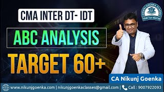 CMA Inter DT-IDT June 2025 |  ABC Analysis | Target 60+ | Past Term Paper Trends | Nikunj Goenka