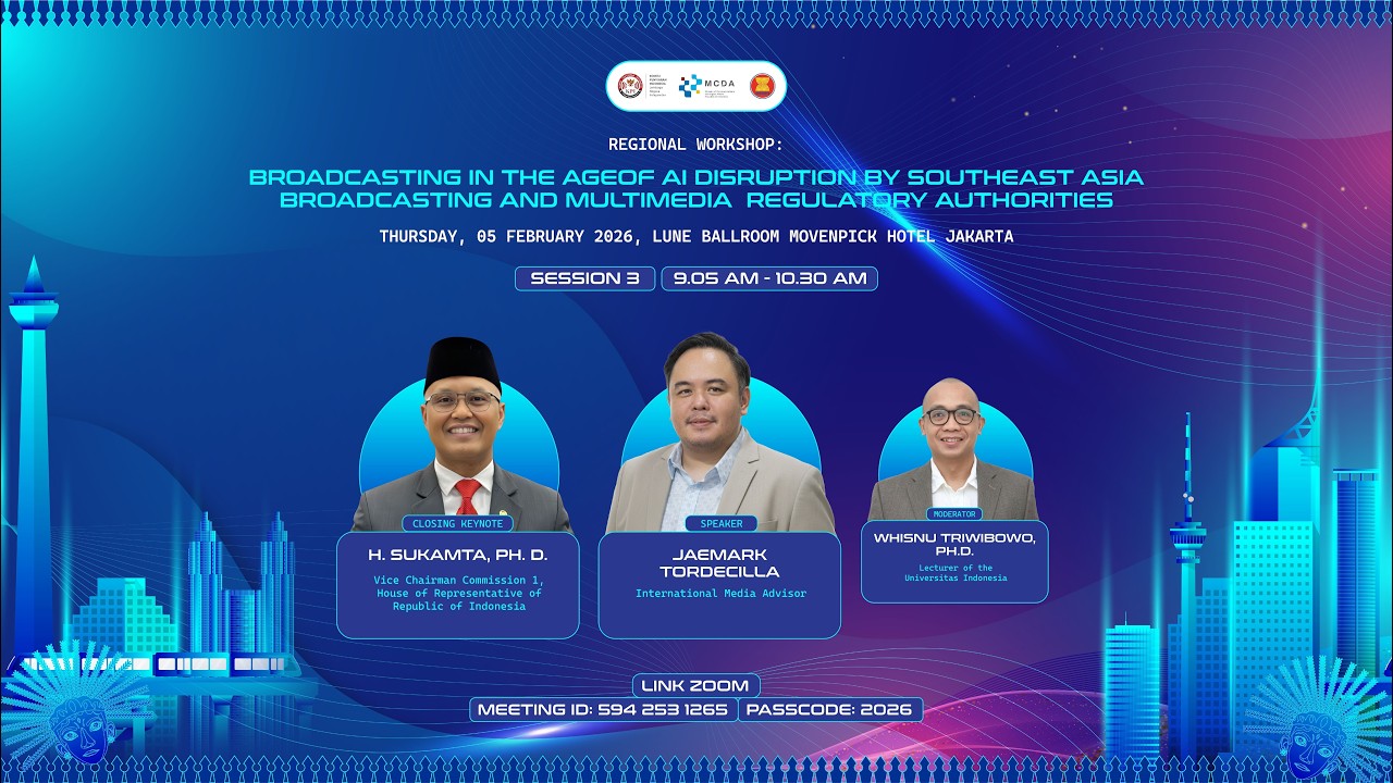 LIVE : REGIONAL WORKSHOP "BROADCASTING IN THE AGE OF AI DISRUPTION" DAY ...