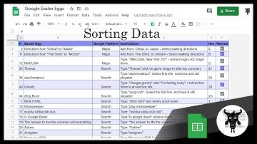 Google Sheets Beginners: Sorting Data (1)