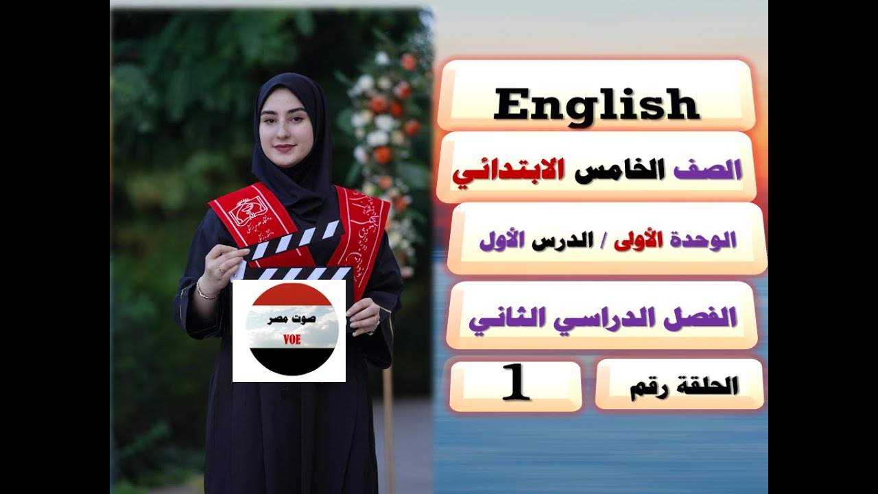 1- الدرس الأول/الوحدة الأُولى/English/الصف الخامس الابتدائي/ترم ثان/منهج جديد/بطريقة تفاعلية أُبوية.
