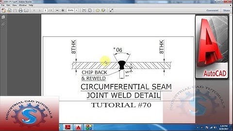 HOW TO DRAW CIRCUMFERENTIAL SEAM JOINT WELD DETAIL 2D IN AUTOCAD TUTORIAL #70