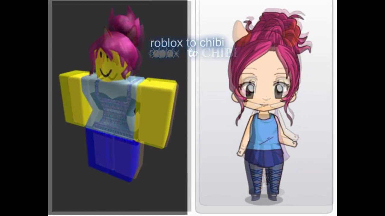 My Slideshow About My Roblox Character Into A Chibi Youtube - chibi roblox characters
