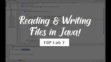 Read and Write Files in Java! | #WatchMeSolve | Fundamentals of Programming (FOP) | Lab 7