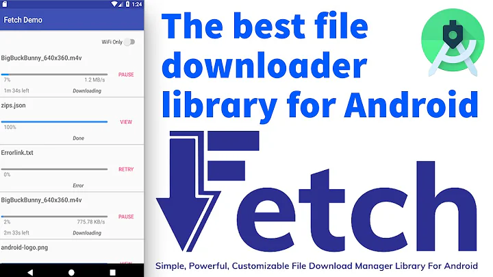 download manager library for Android || tonyo francis Fetch in Android Studio | customizable library