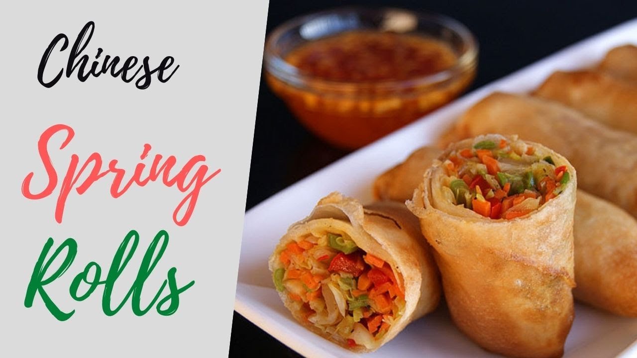 Chinese Spring Rolls Crispy Mince Vegetable Rolls Recipe In Hindi