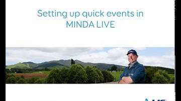 Protrack - Setting up quick events in MINDA LIVE