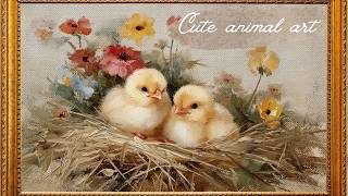 Warm spring chicks 🐣 Relaxing wallpaper | Peaceful nature setting & soothing music screenshot 2