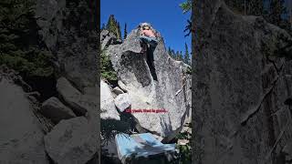 Impossible to Commit First Try - Top Sail (v5) - Treasury, WA #climbing #bouldering #outdoors @BadWaterBouldering