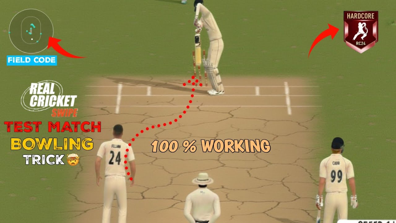 How to Take Wickets In Real Cricket Swipe Test Match | HARDCORE ...
