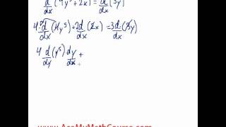 Derivatives - Implicit Differentiation Question #3