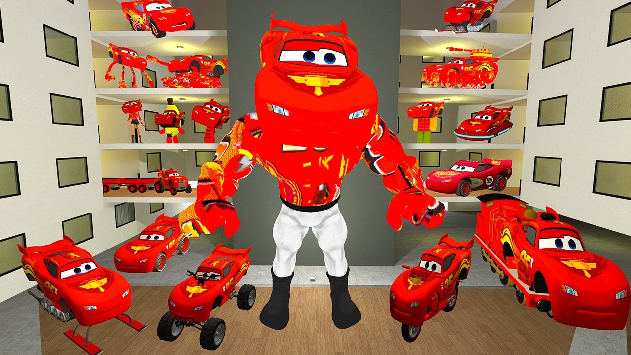 ВСЕ ВИДЫ МОЛНИЯ МАКВИН ТАЧКИ ПОЕЗД МОТОЦИКЛ КАЧОК ТАНК СПРУНКИ В ЛИМИНАЛЬНОМ ОТЕЛЕ Garry's Mod