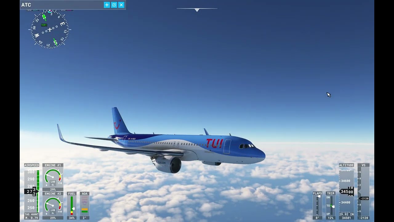 Microsoft Flight Simulator 20: TUI A320 ~ GCXO - EGTE ~ Approach and Landing ~ Tenerife - Exeter