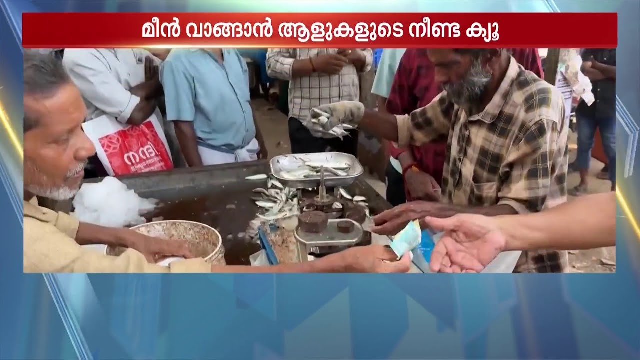 കുറഞ്ഞ വില, കലർപ്പില്ലാത്ത മീൻ...ഫ്രഷ് മീൻ കിട്ടാൻ നീണ്ട ക്യൂ;വരിനിന്ന് മീൻ വാങ്ങാൻ ജനത്തിരക്ക്