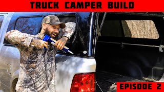 DIY Truck Camper Build  How To Seal Truck Cap Windows  Replace Damaged Window Screen