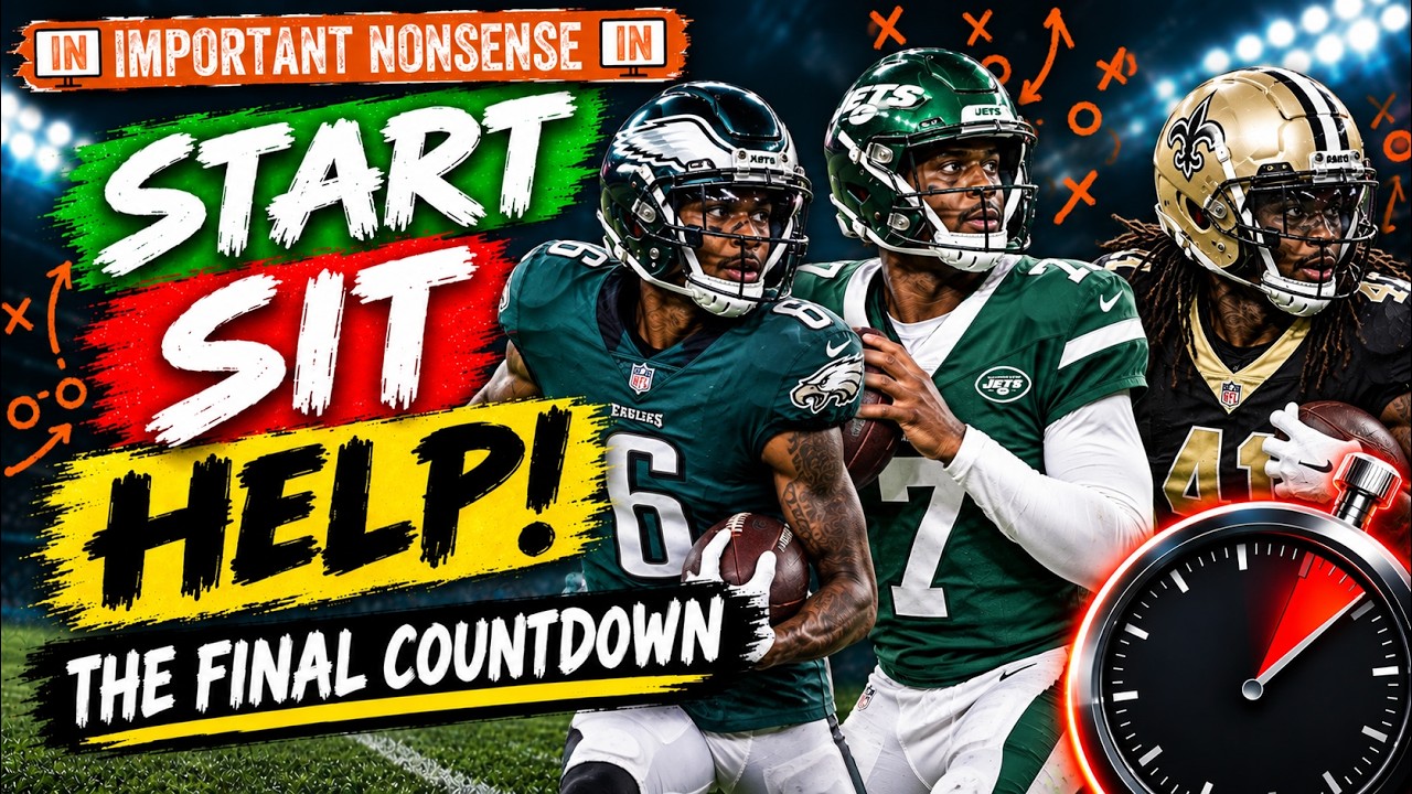 FANTASY FOOTBALL START/SIT HELP! Week 4 | The Final Countdown LIVE