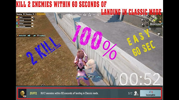 How to complete the Kill 2 enemies within 60 seconds of landing in classic mode
