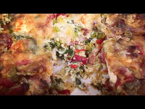 გურმანია - ომლეტი ბეკონით, ბარდით და პარმეზანით