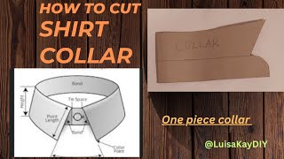 How to cut a shirt collar | One piece collar pattern #collar #tutorial #shirtcollar #onepiece