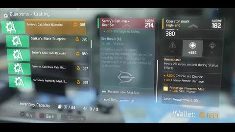 The Division - New High End Weapons/Blueprints & New Vendors!! Update 1.1