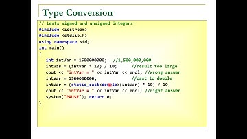 C++ Programming 13 Manual data type conversion using static cast