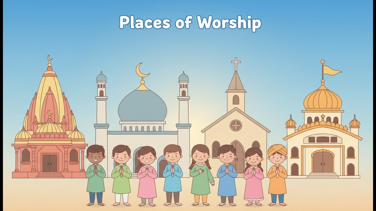Places of Worship 🌍 | Different Faiths, One World ❤️