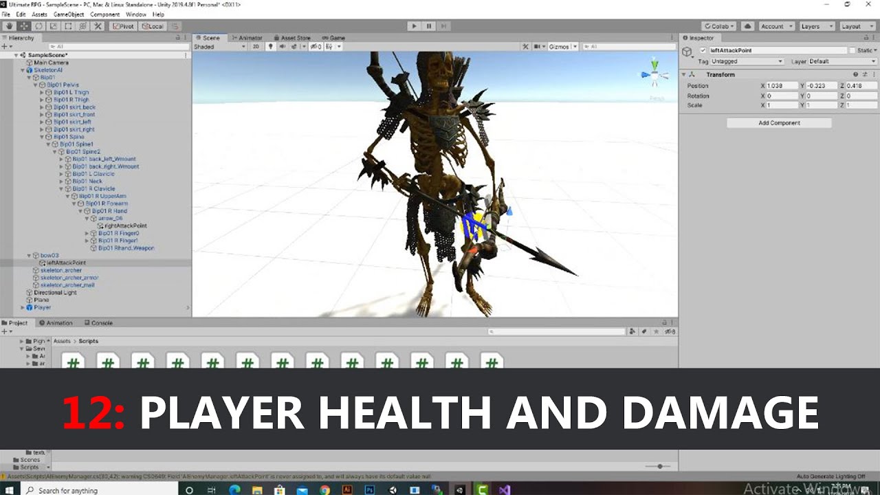 RPG Game With Unity in Urdu / Hindi | #12 Player Damage And Health ...
