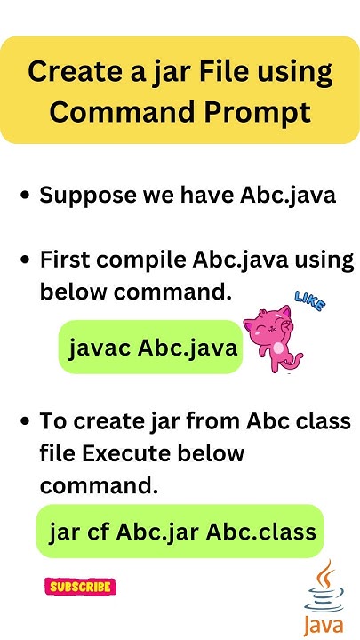 Create a jar File using Command Prompt | Core Java language - YouTube