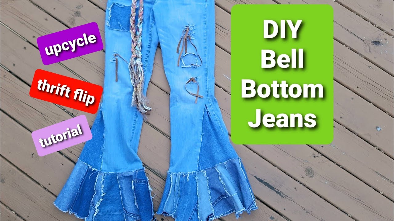 DIY tutorial on how to upcycle your own jeans and turn them into a fun ...