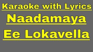 Karaoke with Lyrics - Naadamaya - Jeevana Chaitra