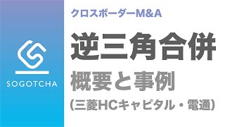 【クロスボーダーM&A】逆三角合併の概要と事例（三菱HC・電通）