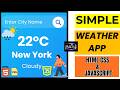 How to Build Weather App using HTML CSS and JAVASCRIPT in Tamil | Weather API JavaScript