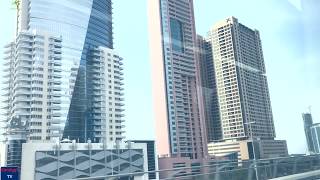 Dubai City side view downtown 4k