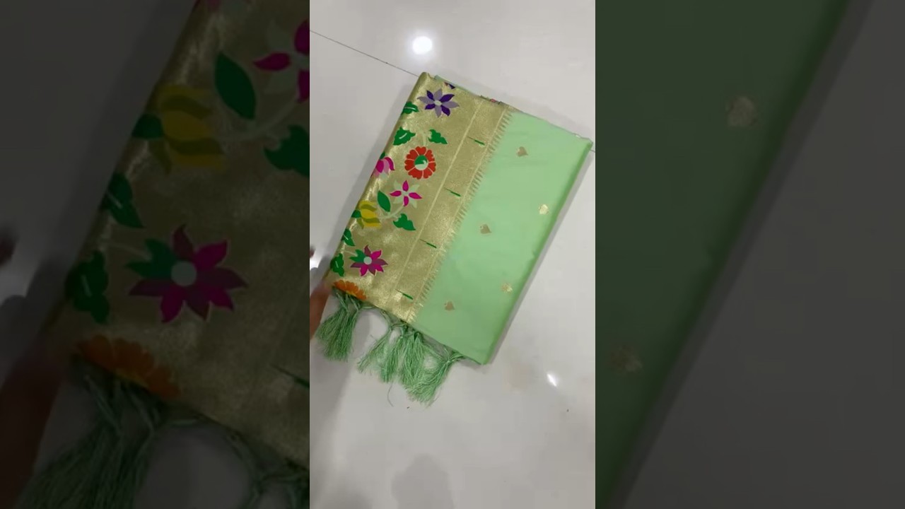 Multicolor Floral Meena Zari Pallu Paithani Saree
