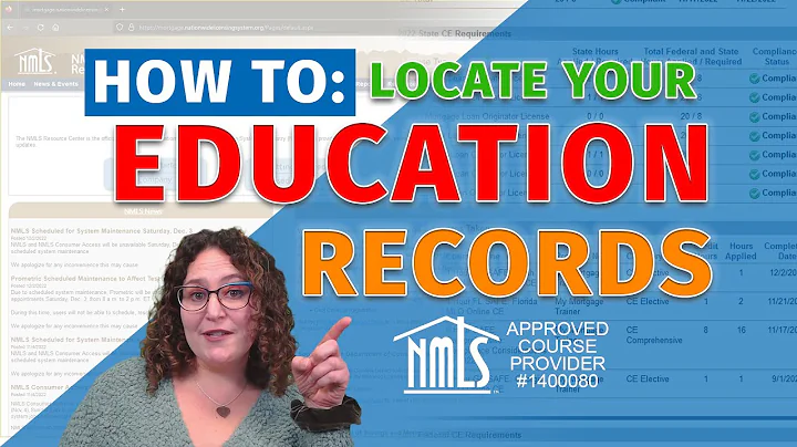 Finding Your Education in Your NMLS Account | Navigating the NMLS Resource Center Website