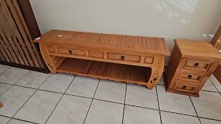 SOLID WOOD BED, QUEEN SIZE, 2 X 1.60 METERS, PEROBA PINK.