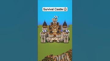Minecraft Survival Castle 🏰 Get the 3D build guide now link in bio 📝 #minecraft