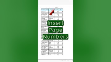 Insert Page Numbers in Excel.. #viralshorts  #excelshorts