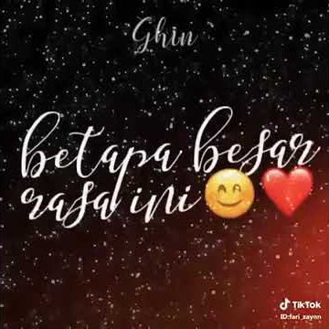 Walau terkadang kau tak mengerti betapa besar rasa ini😊☺️