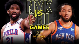 New York Knicks vs Philadelphia 76ers Game 5 Full Highlights   2024 ECR1   FreeDawkins