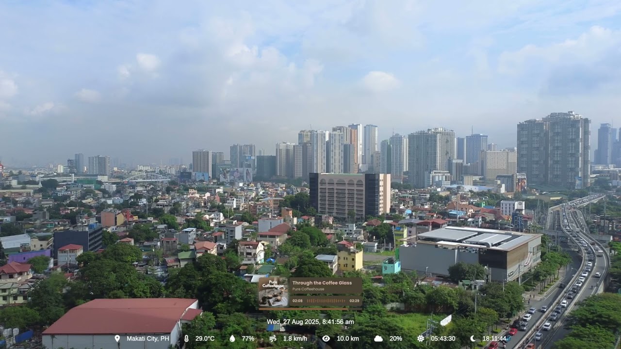 2 Hours Sunny Morning BGC Cam Taguig City Metro Manila Philippines Relaxing Jazz BGM 20250827