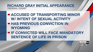 Richard Gray makes initial appearance in federal court for child transportation charge