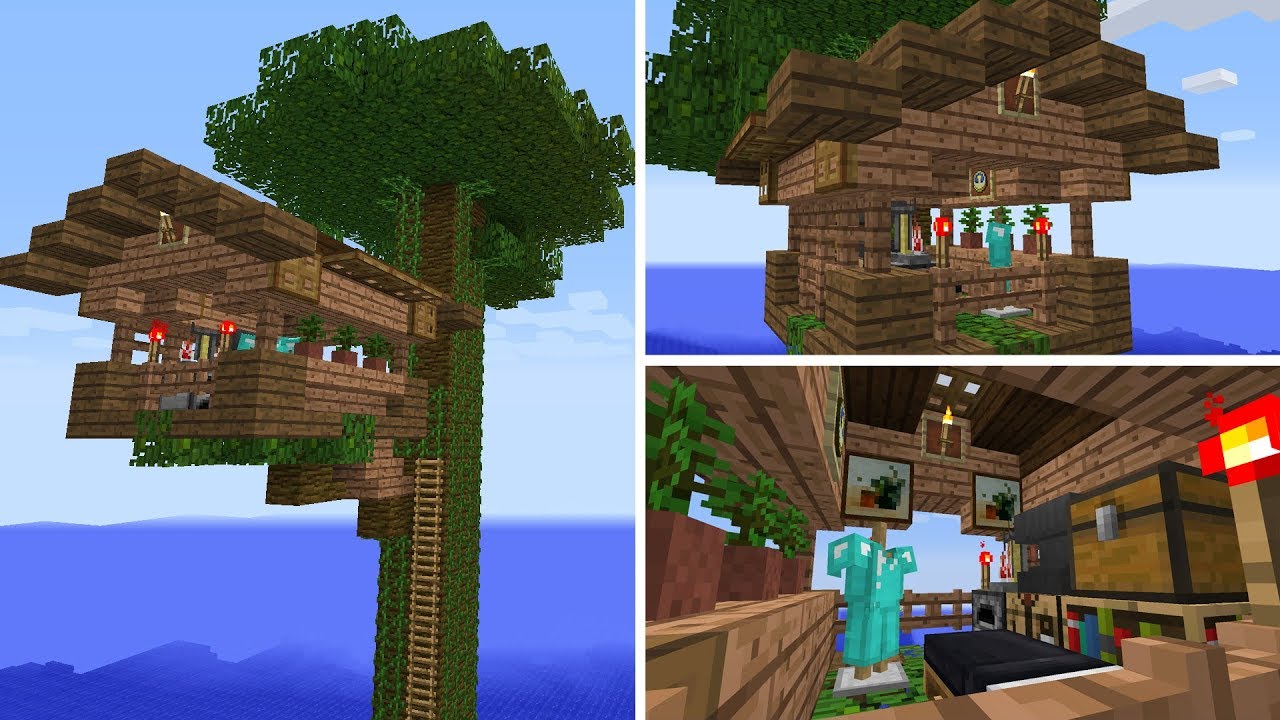 Jungle Tree House A Minecraft House In Minutes Youtube